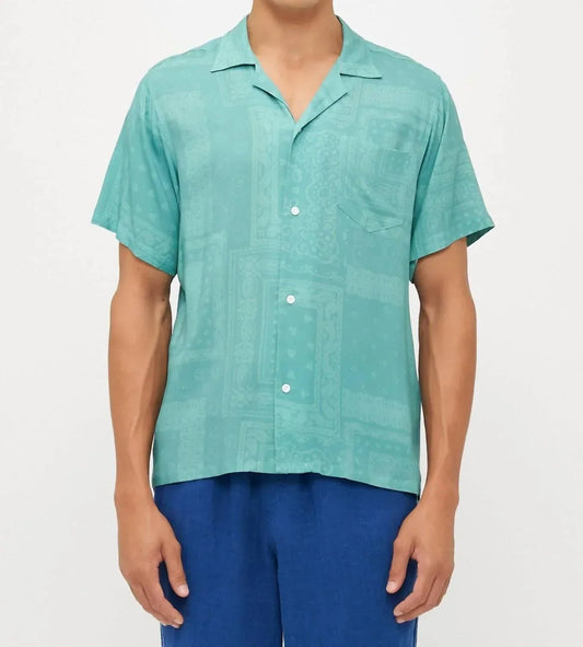 Tonal Bandana Camp Shirt