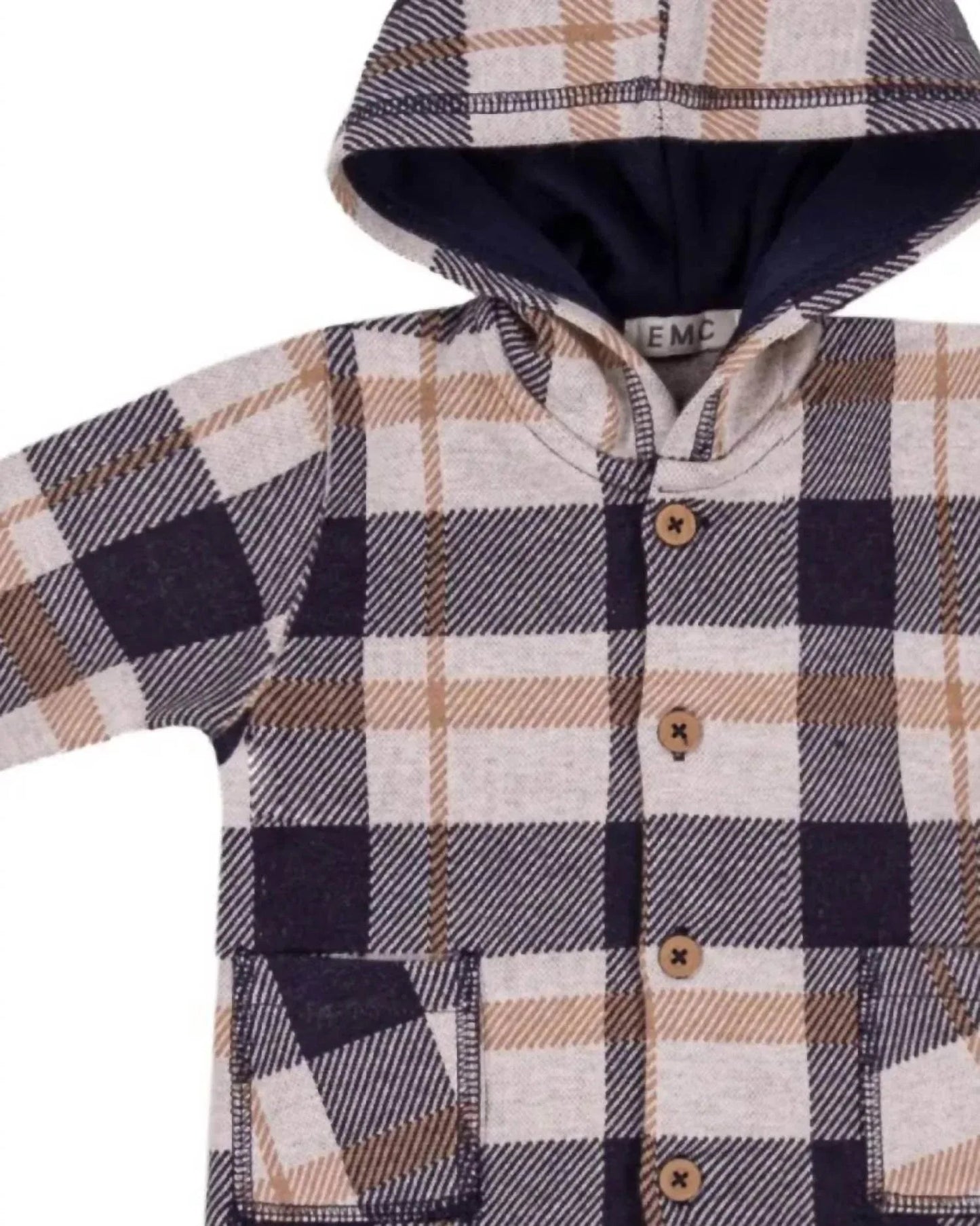 Kapuzenpullover für Jungen mit Karomuster