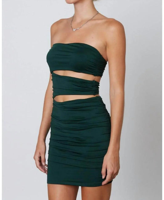 The Macy Strapless Cut Out Bodycon Mini Dress
