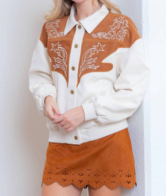 Western-Stickerei-Jacke