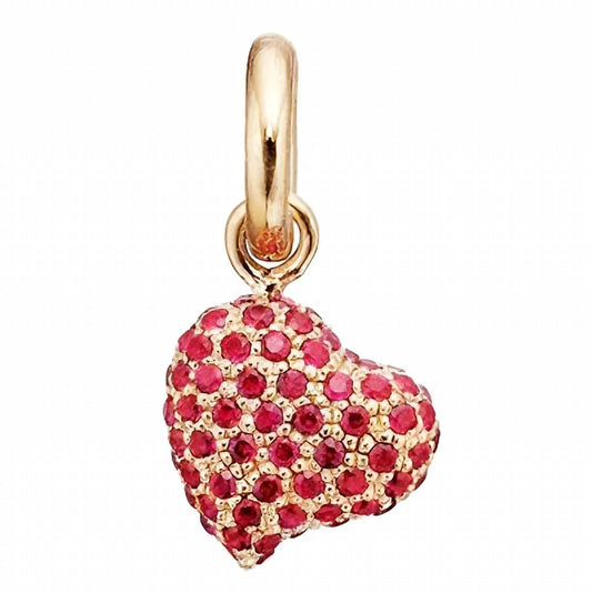 Women's Gold Plated Pave Sparkle Heart Charm