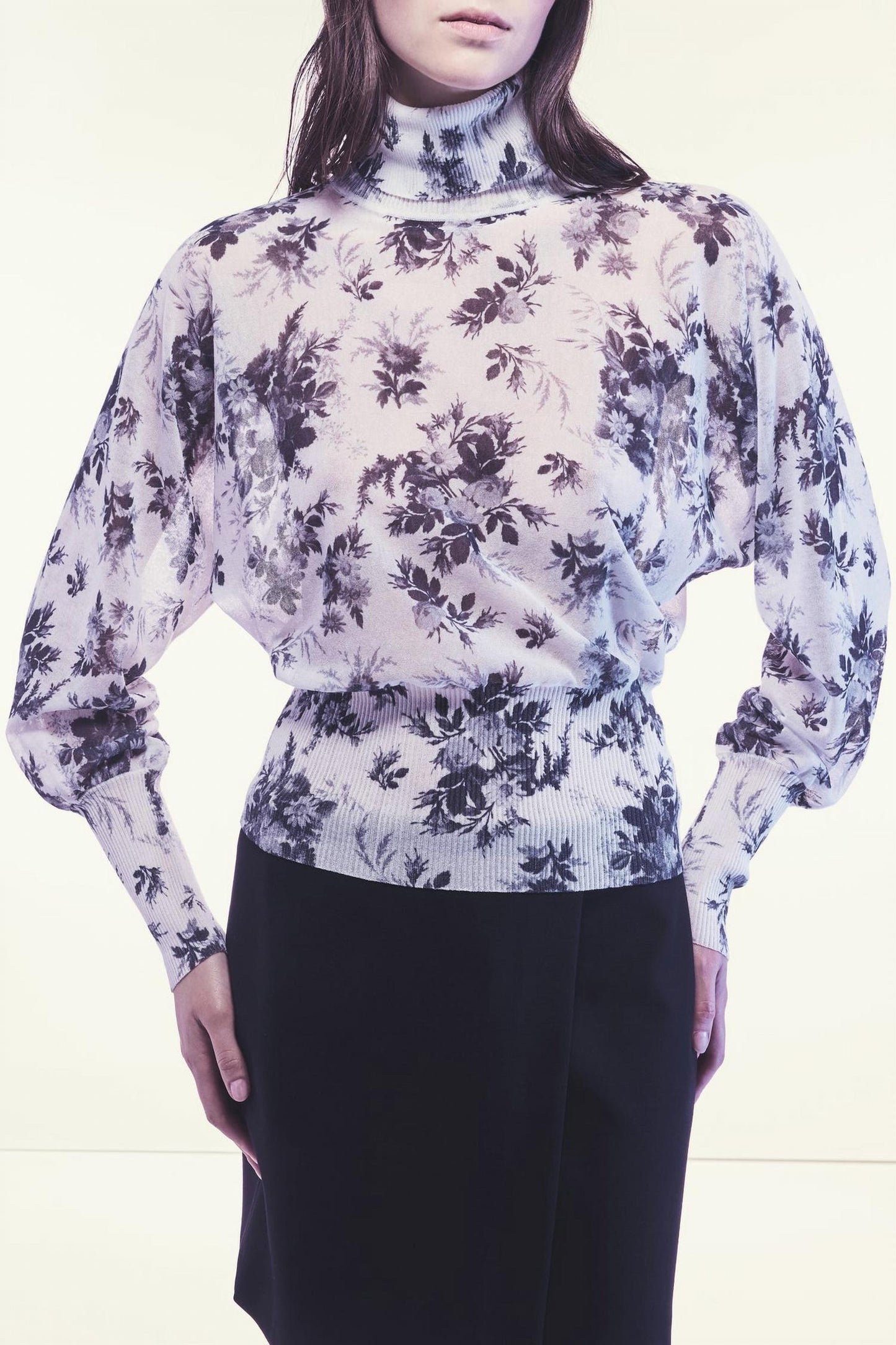 Lenora Blumenmuster-Pullover