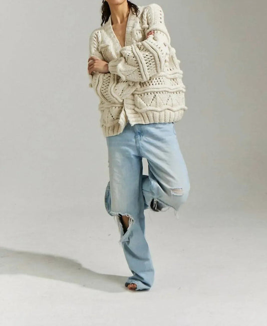 Handgearbeiteter Brigitte Bomber Cardigan