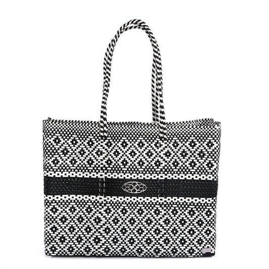 Women's Travel Handmade Aztec Stripe Tote Bag With Clutch