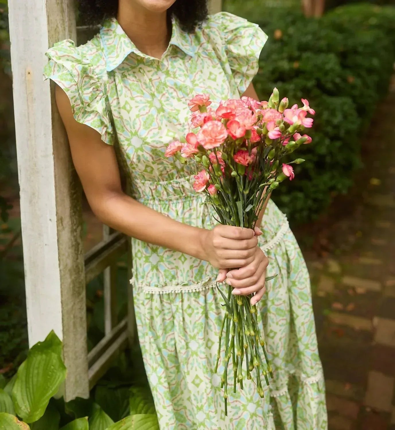 Flutter Sleeve Midi Dress