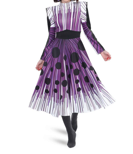 Fit-and-Flare-Kleid aus Crêpe