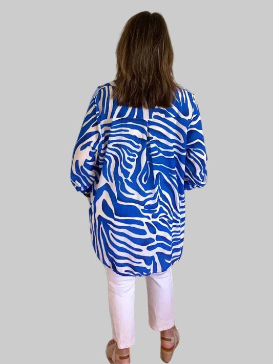 Zebra Stripe Print Shirt