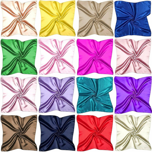 Women's Silky Satin Square Scarf