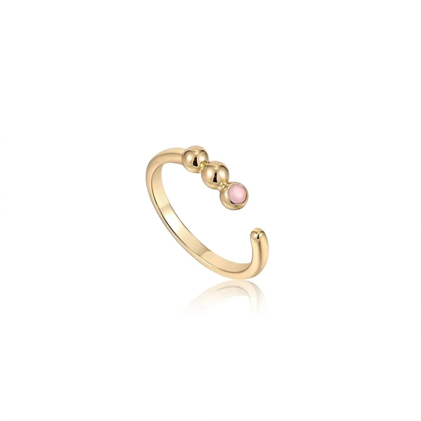 Women's Orb Rose Quartz Adjustable Ring