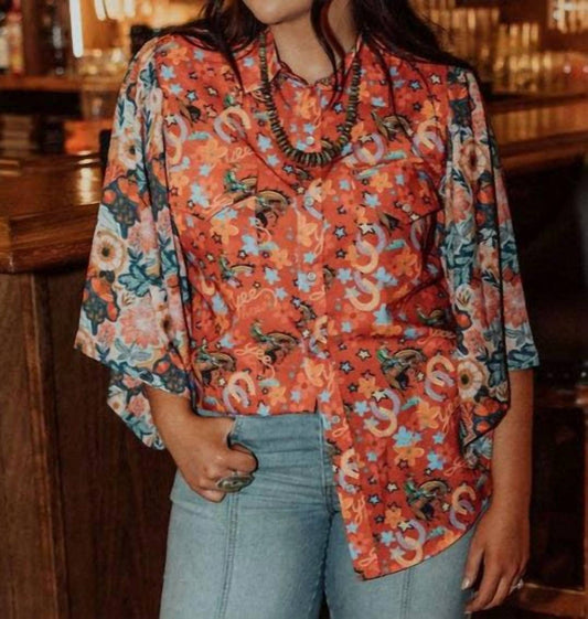 Yeehaw Button Front Blouse