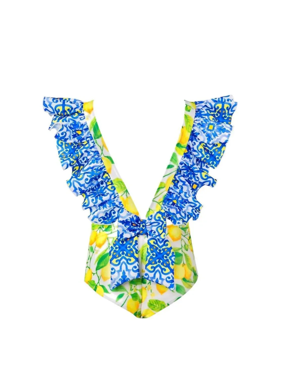 Girl's Ruffled One Piece Swimsuit