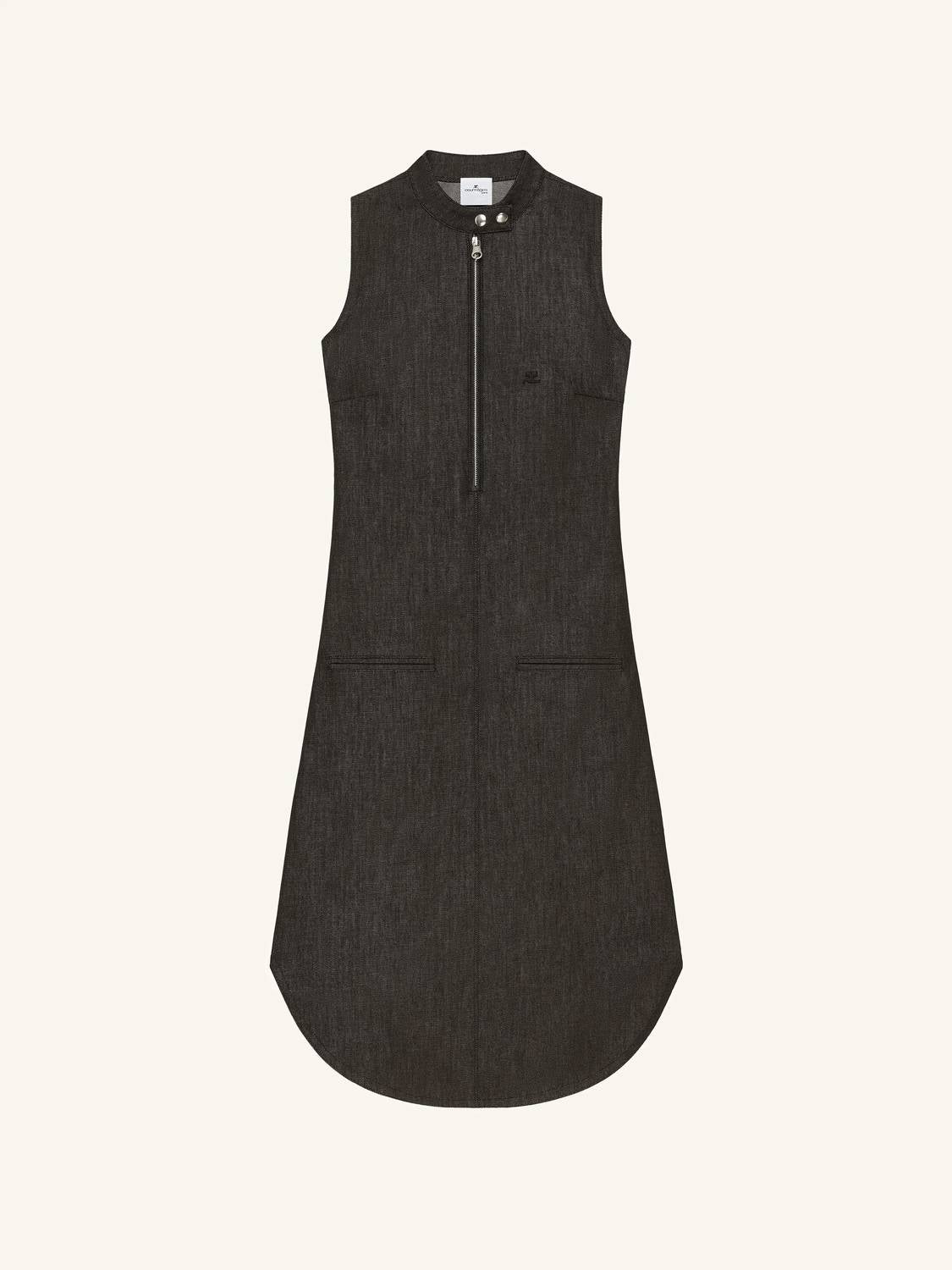 Biker Zipped Denim Dress