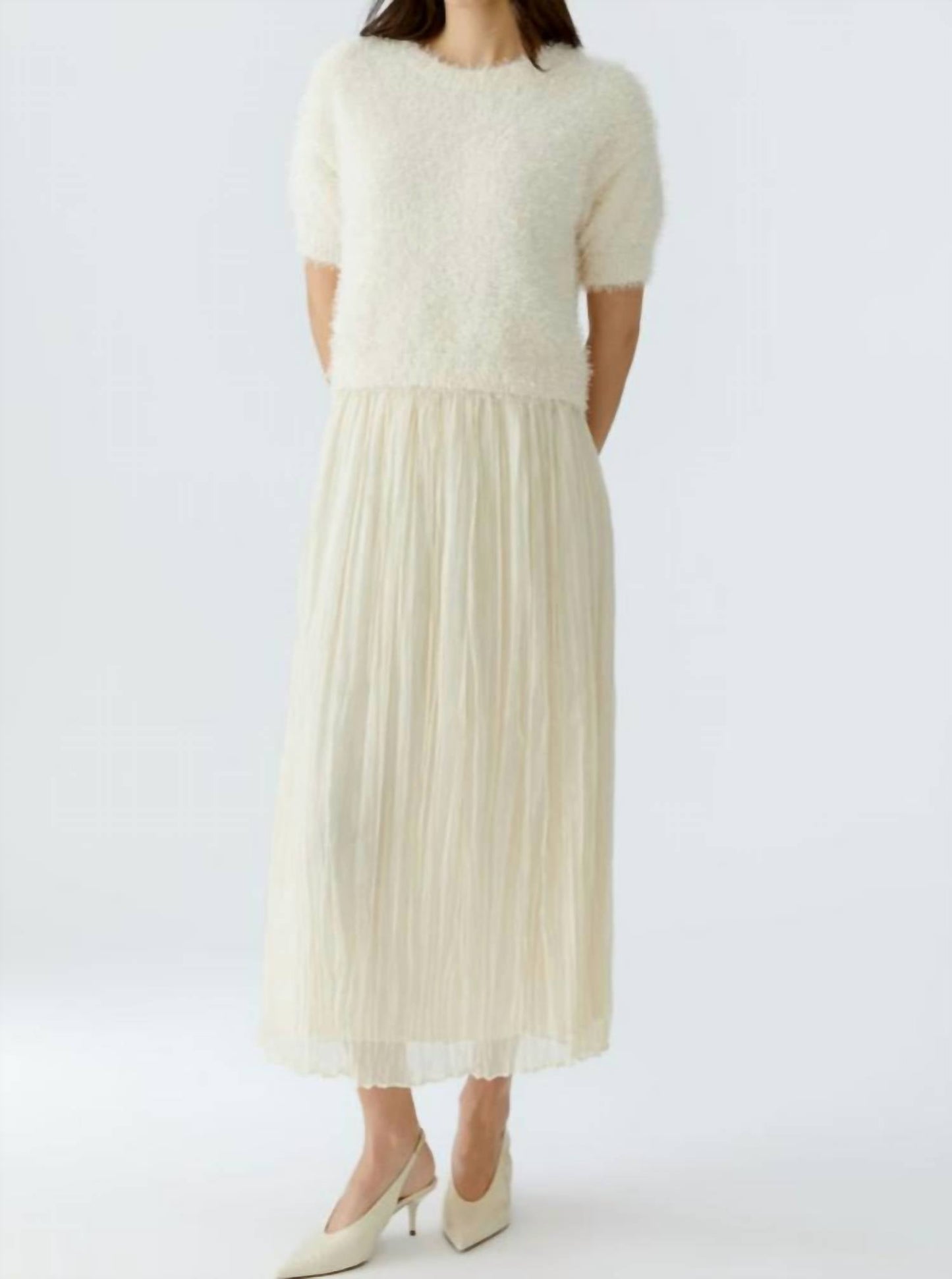 Pleated Midi Skirt