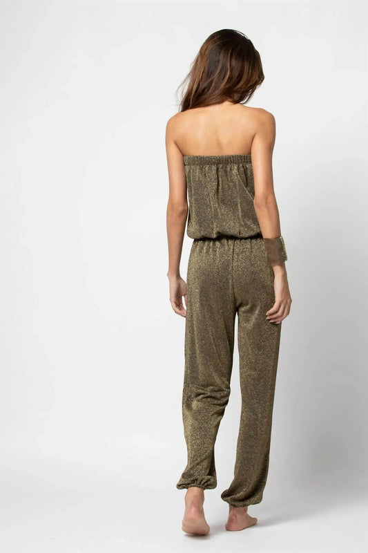 Glitzer-Tube-Top-Overall mit Hose