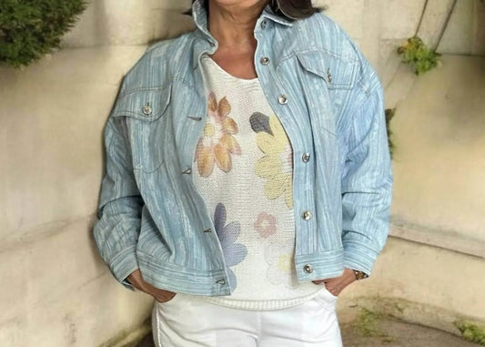 Strukturierte Jeansjacke