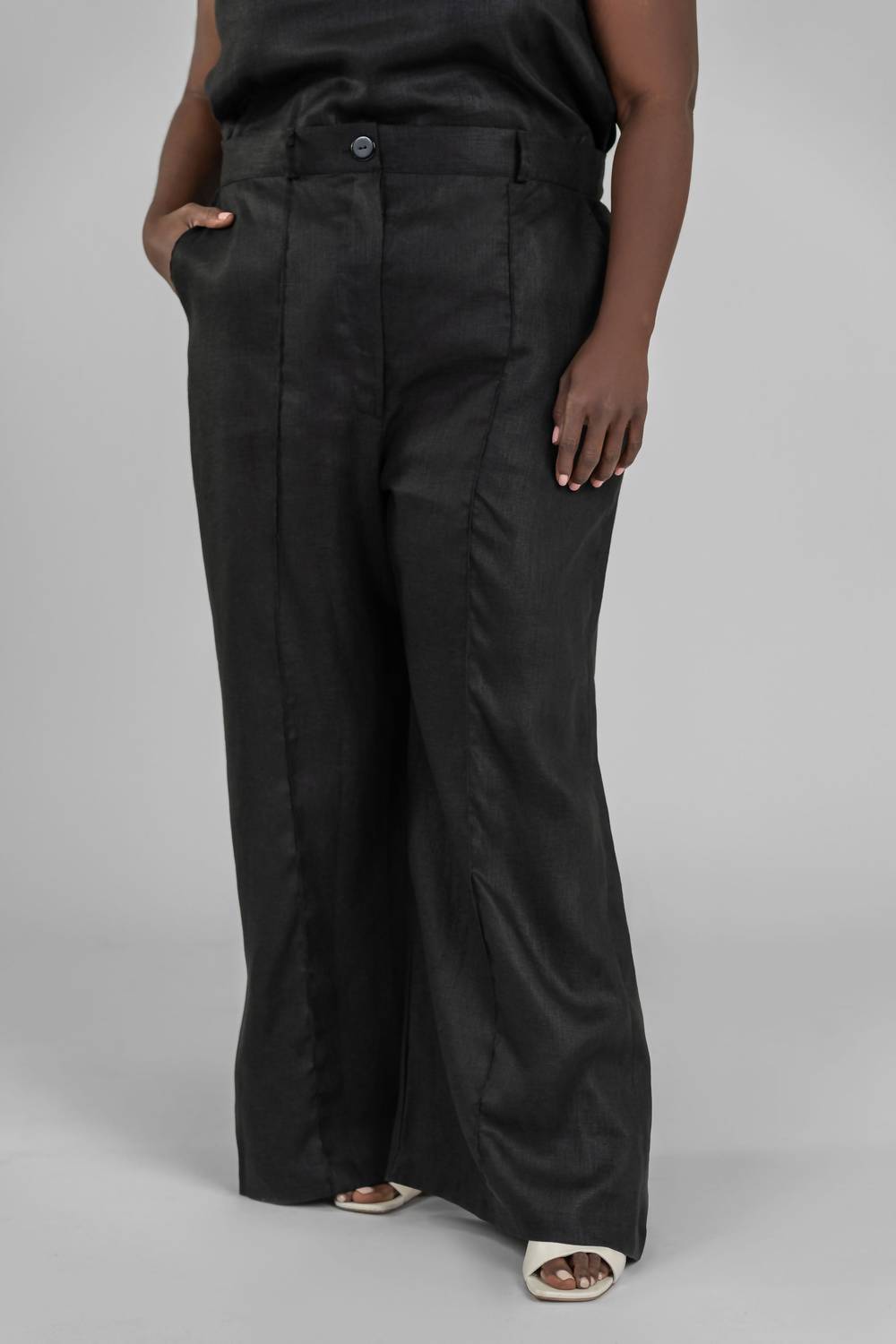 Little Luxuries Linen Wide Leg Pants - Plus