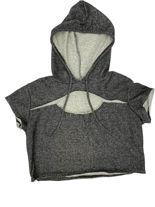 Women's Cropped Cut Out Hoodie