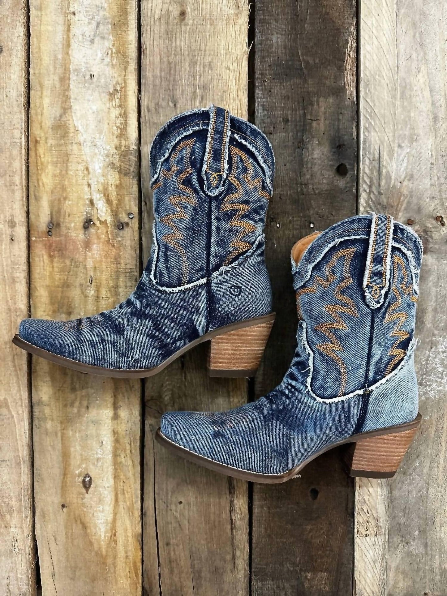 Damen-Denim-Stiefeletten