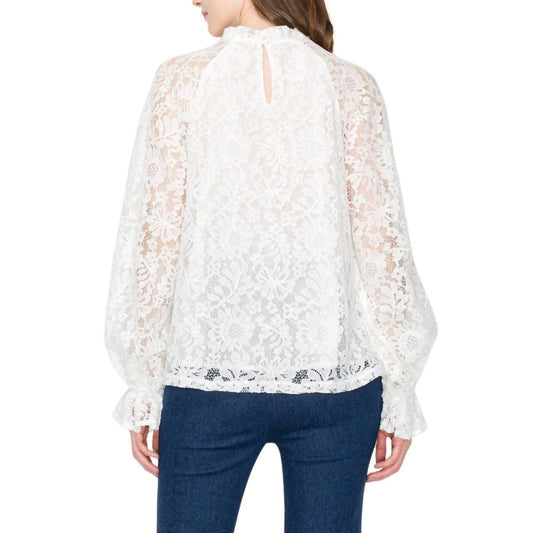 Vintage-Bluse aus floraler Spitze