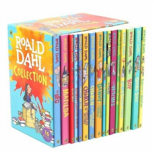 Roald Dahls Kinderbuchsammlung – 16 Bücher im Schuber