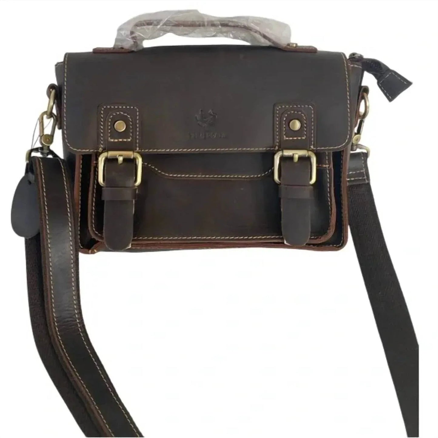 Leather Crossbody Commute Bag