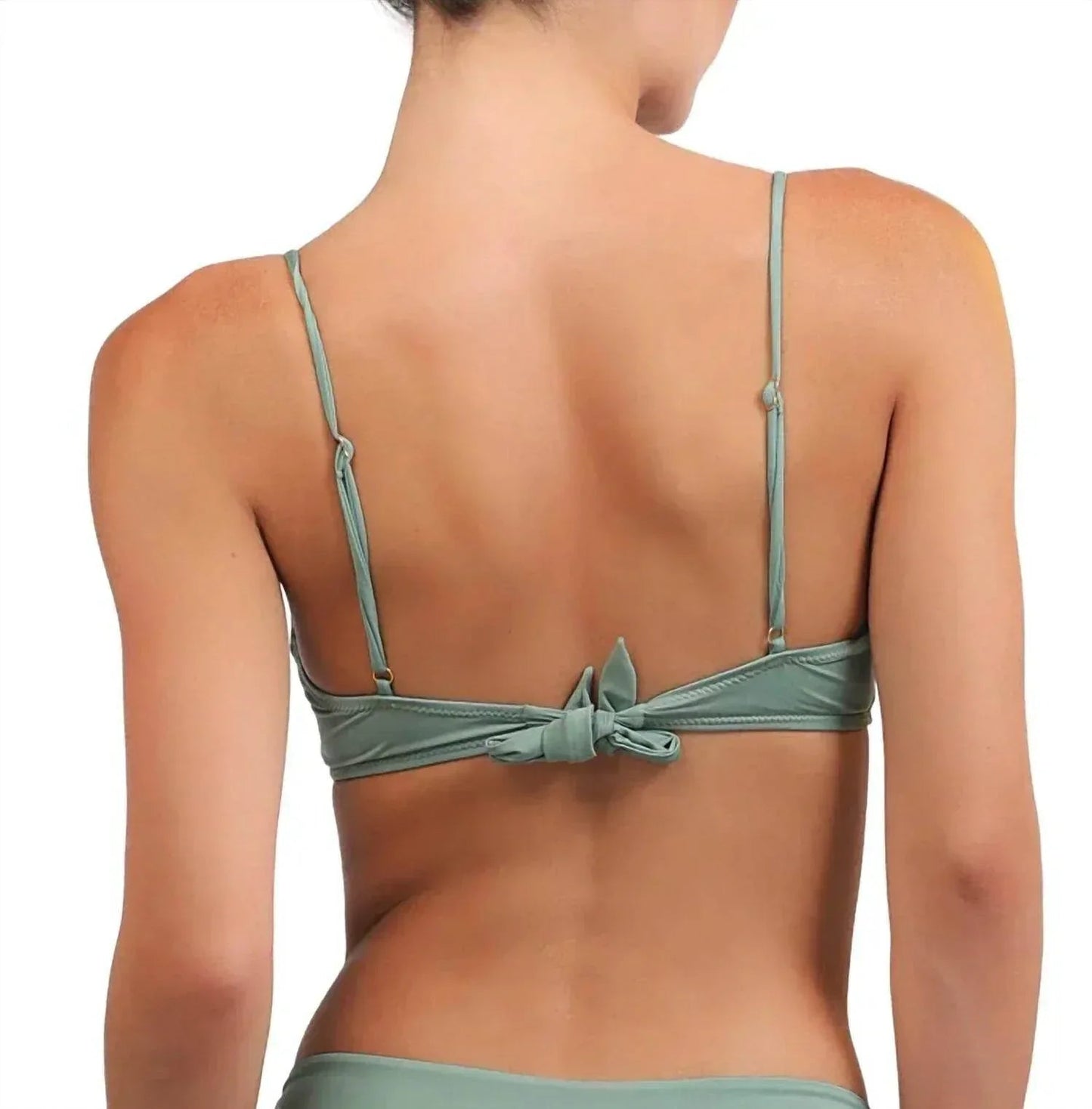 Limefarbenes Bikinioberteil
