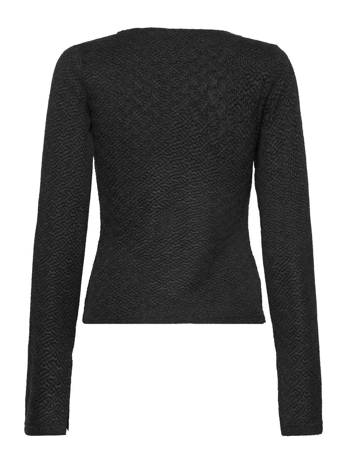 Damen-Strickbluse mit Schlüssellochausschnitt „Viennars“