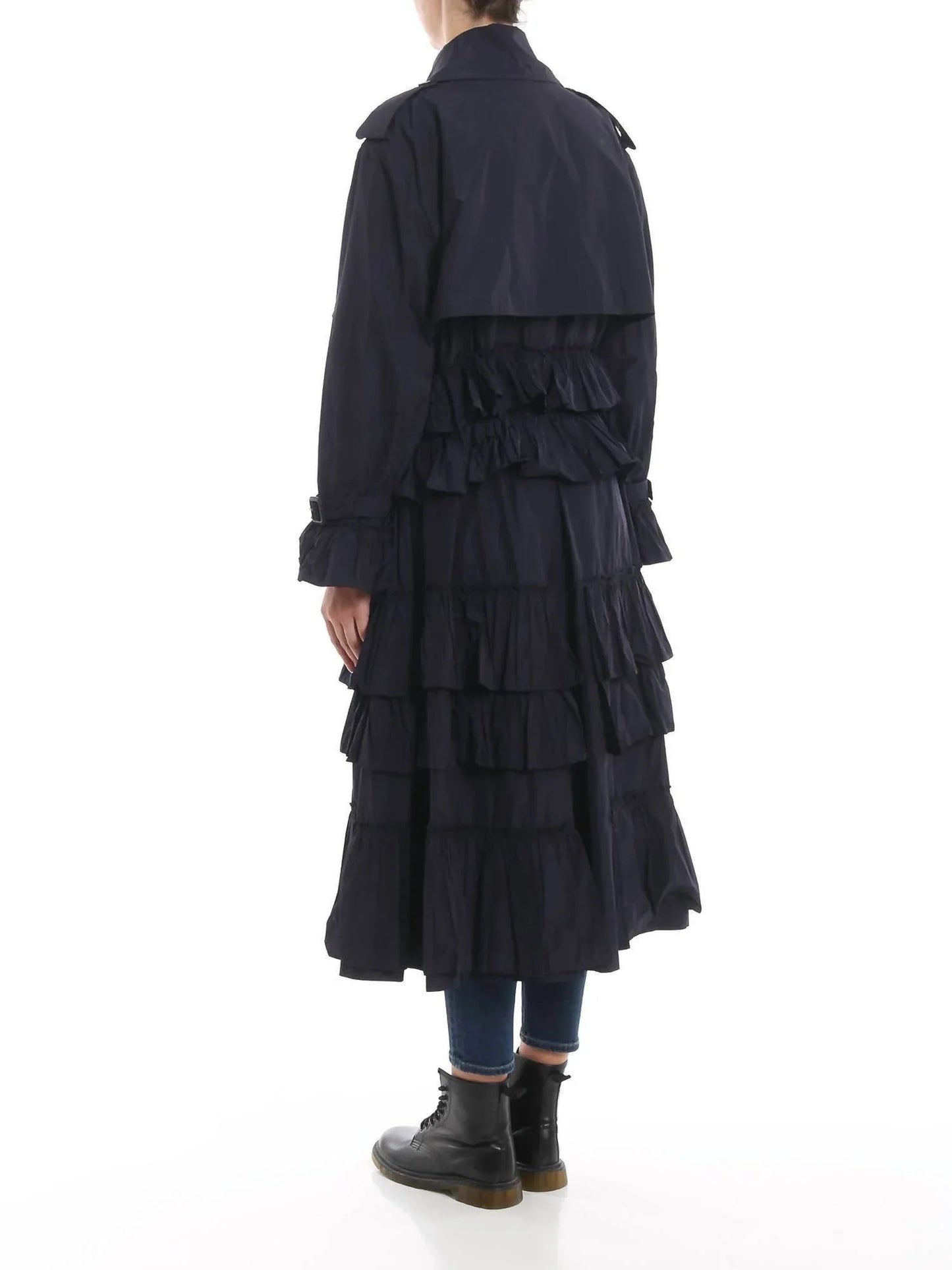 Gefütterter langer Trenchcoat