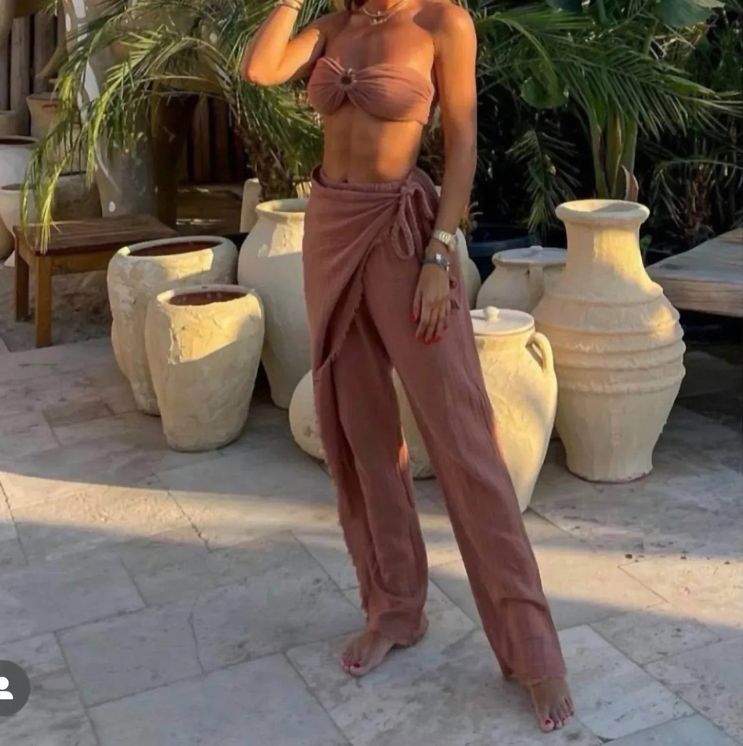 Manav Side Tie Pants