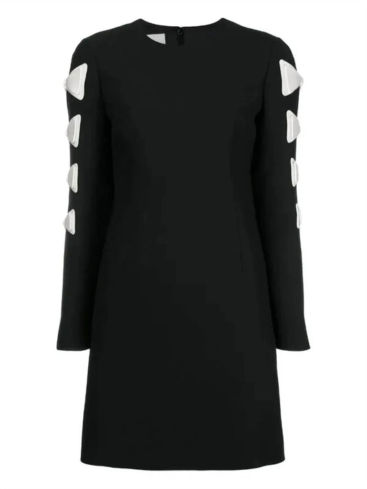 Women's Crewneck Bow Mini Dress