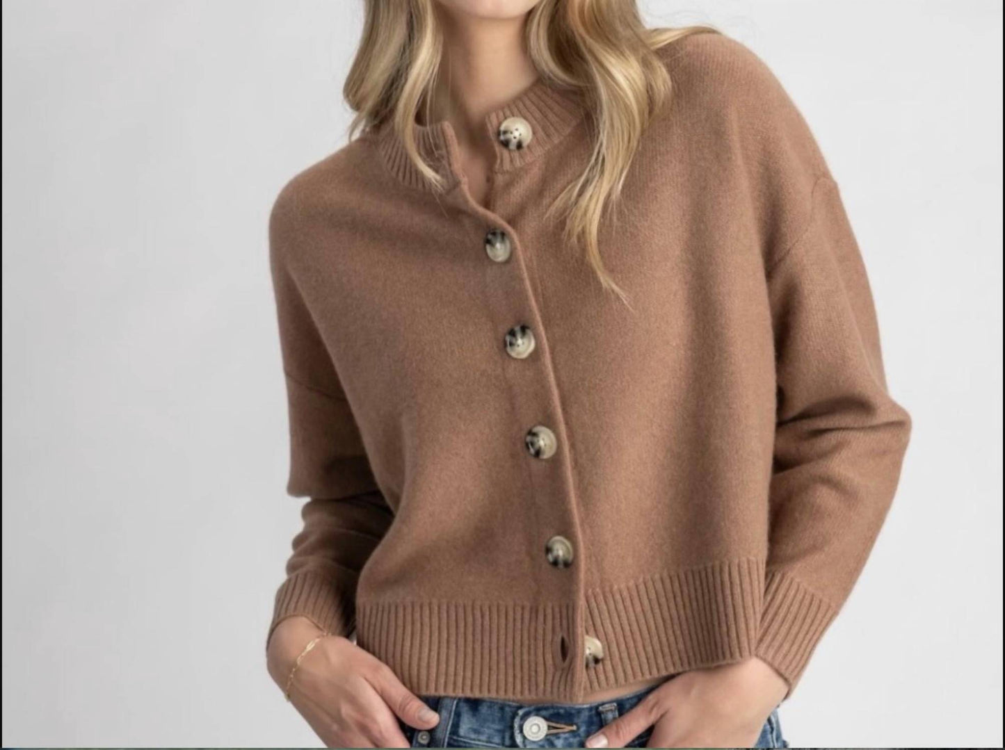 Nina Cardigan mit Rundhalsausschnitt