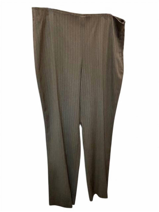 Damen Hose mit Streifen in Melange-Optik und geradem Bein