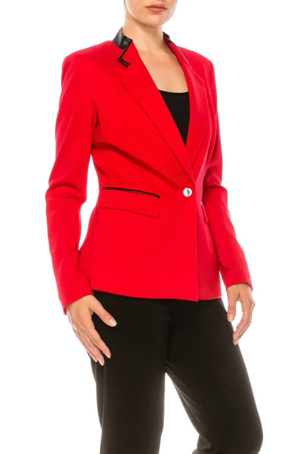 Long Sleeve Button Front Blazer