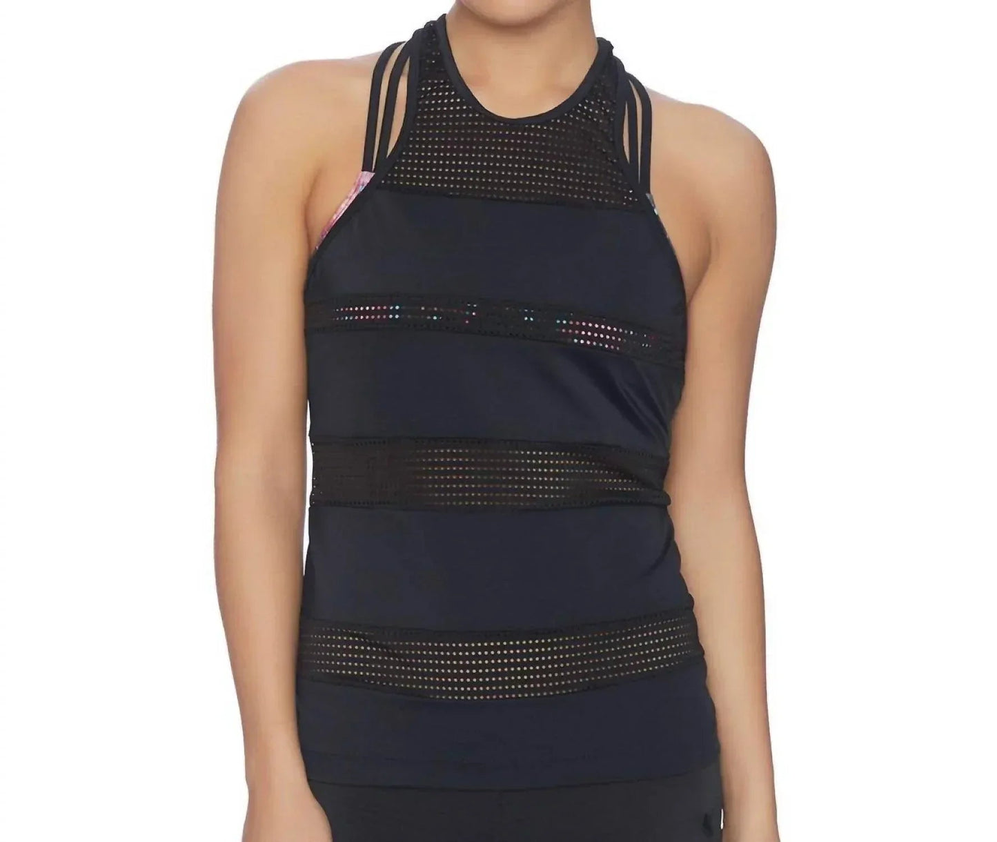 Galaxy Activated 2-in-1 High Neck Tank Top With Sports Bra