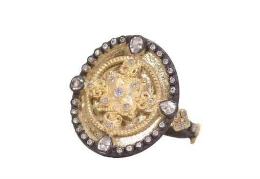 Women's Heraldry Small Oval Shield Ring
