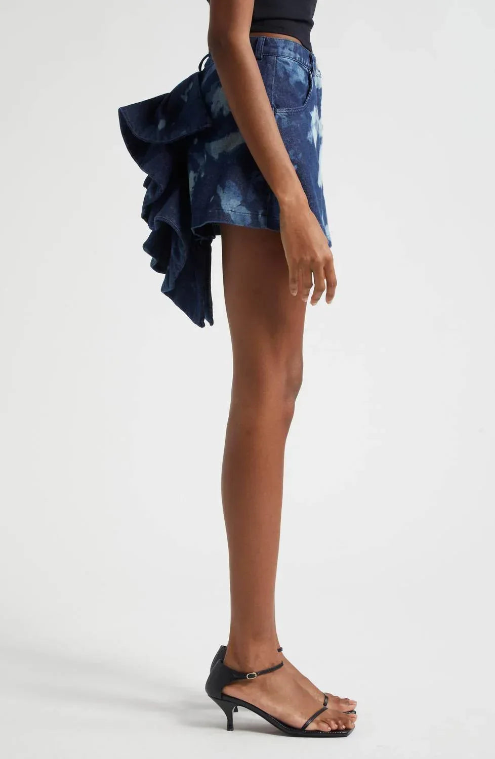 Bubi Denim Minirock mit Rüschen