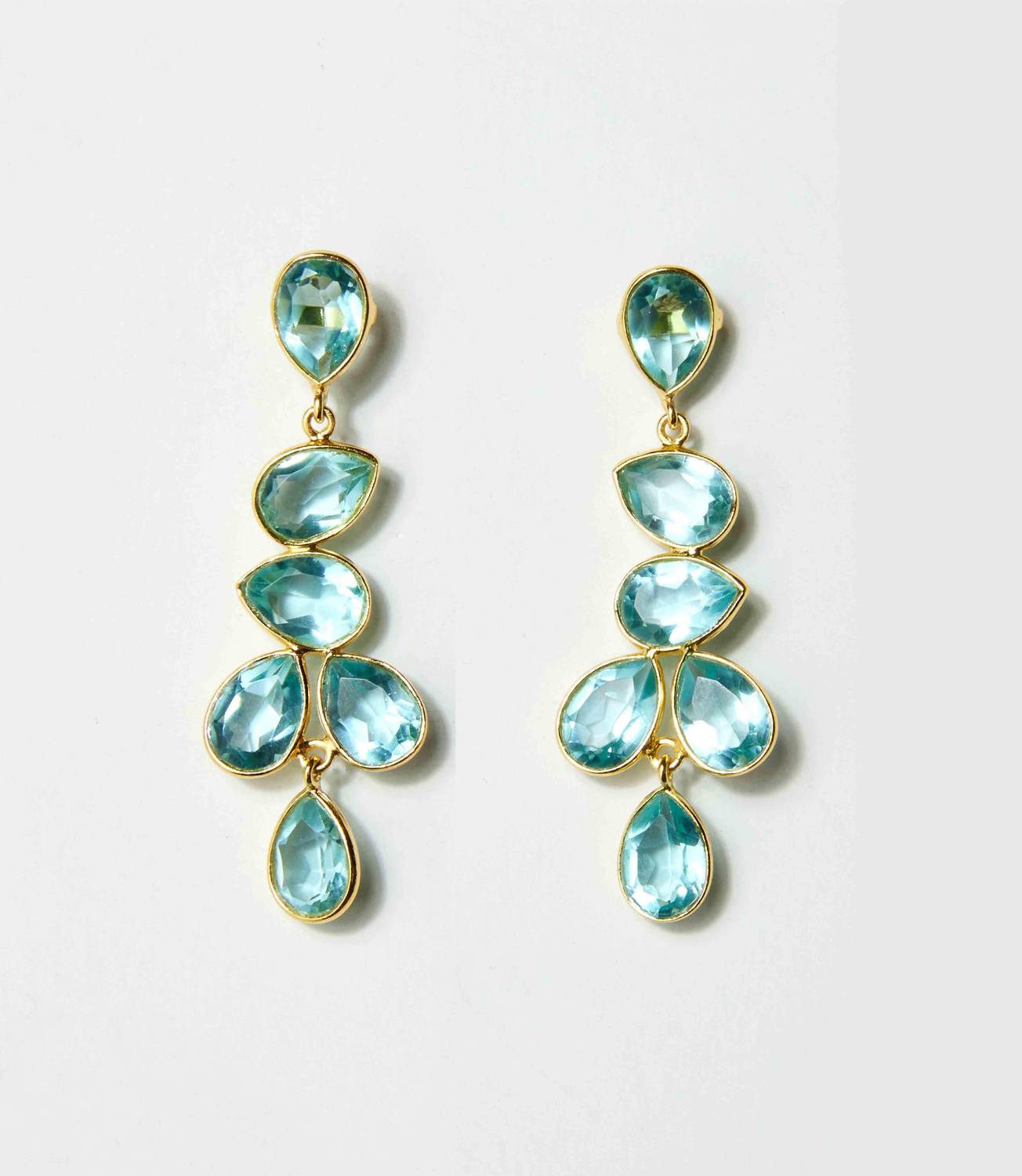 Women's Multi Drop Gemstone Earrings
