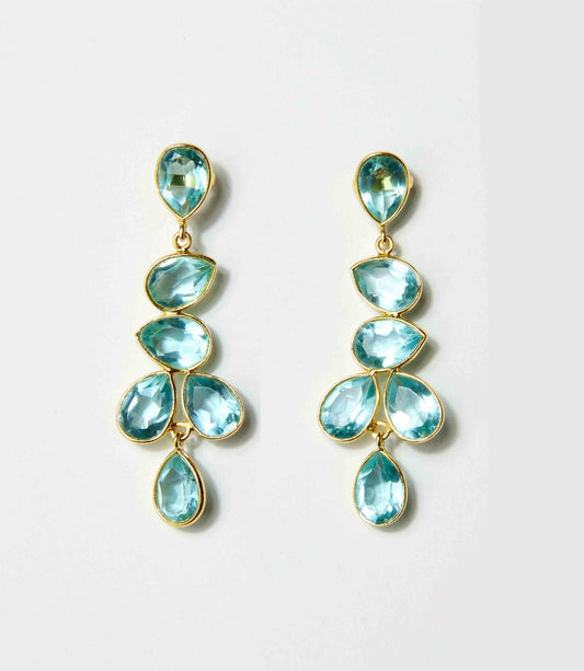 Women's Multi Drop Gemstone Earrings