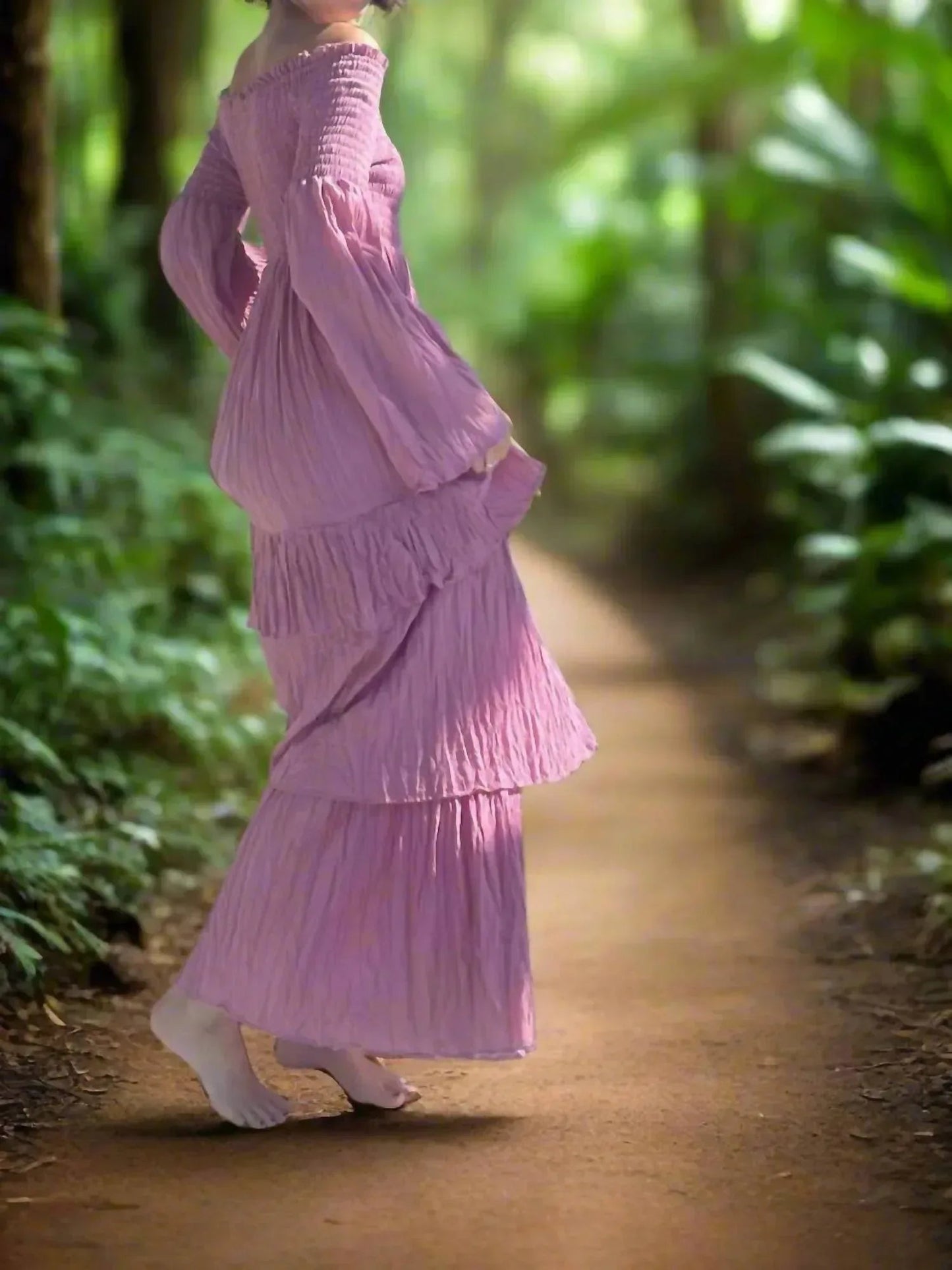 Women's Sexy Shoulders Maxi Dress