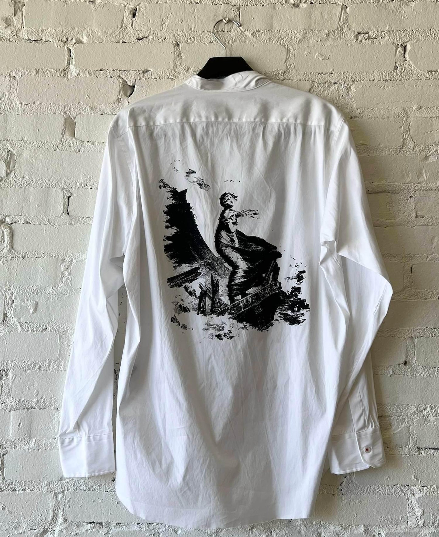Damen-Seidensiebdruck-Melange-Deconstructed-Klassikhemd