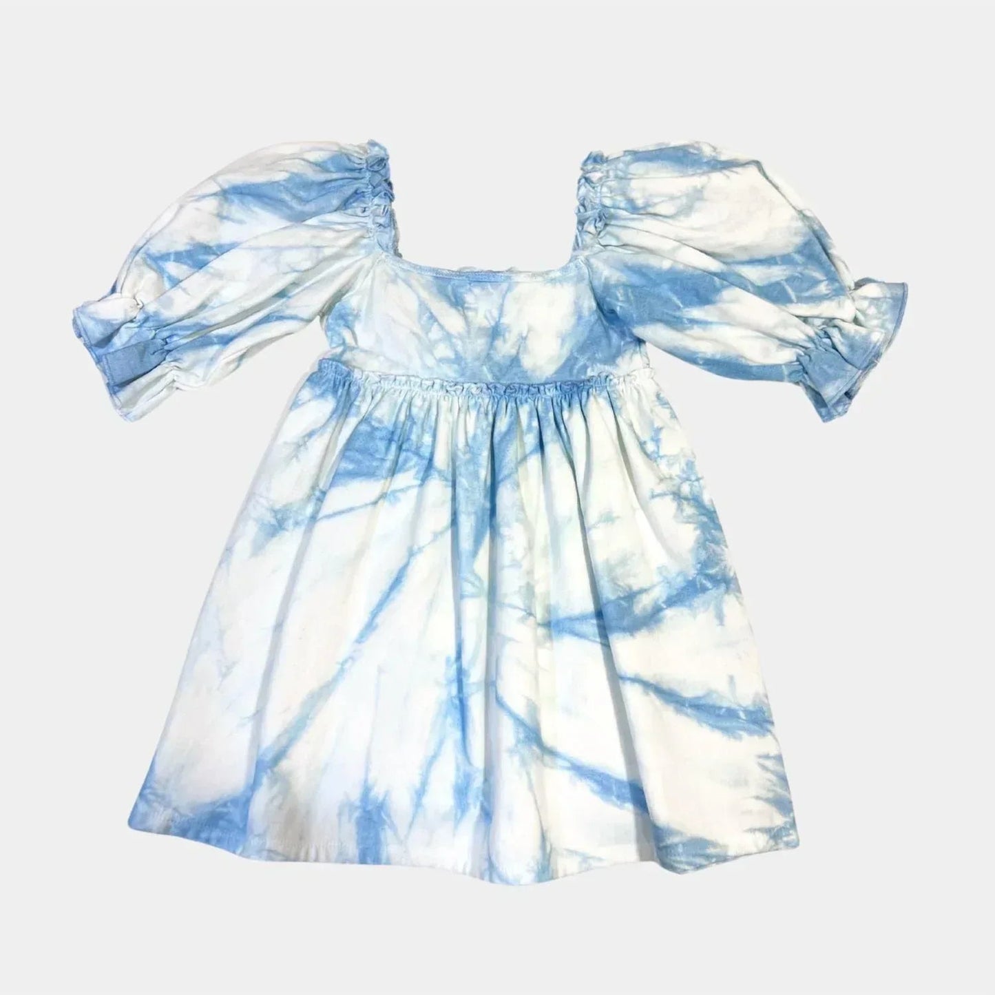Mädchen-Babydoll-Kleid mit Batikmuster