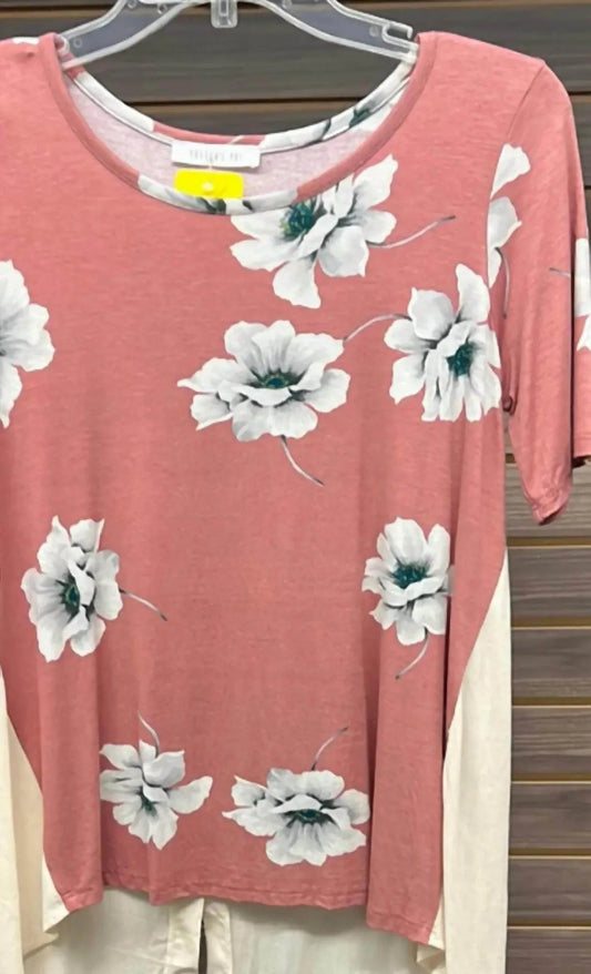 Women's Floral Button Back Blouse