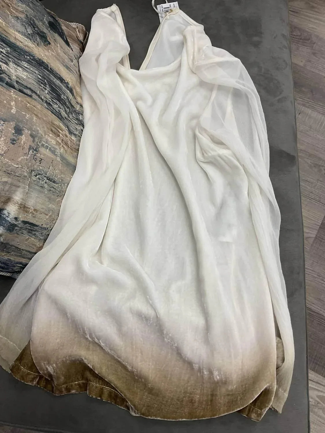 GOLD OMBRE SILK VELVET BLOUSE