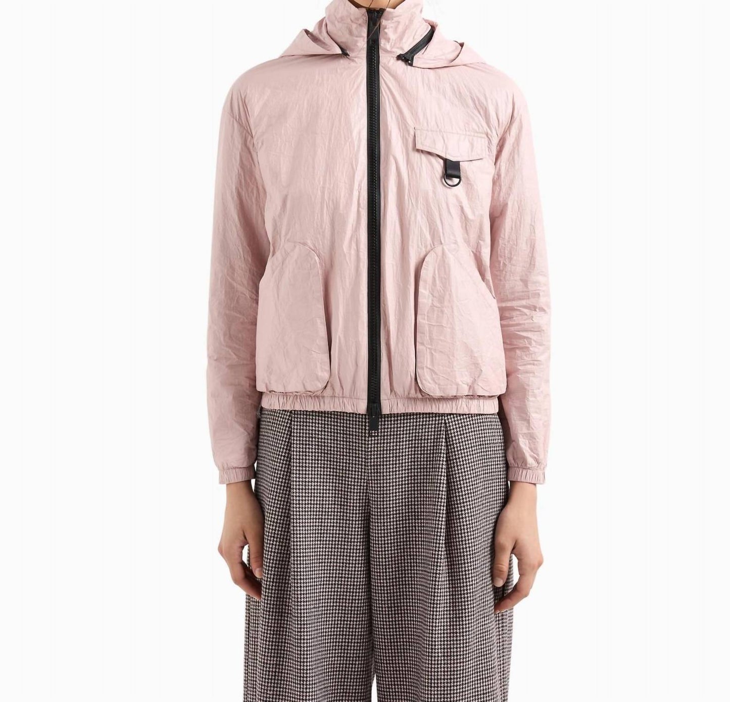 Windbreaker-Jacke mit Cargotasche aus Vliesstoff