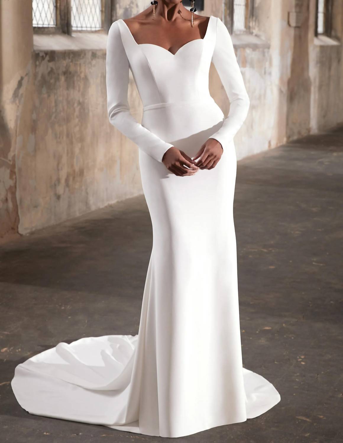 Piper Langärmeliges Fit-and-Flare Brautkleid
