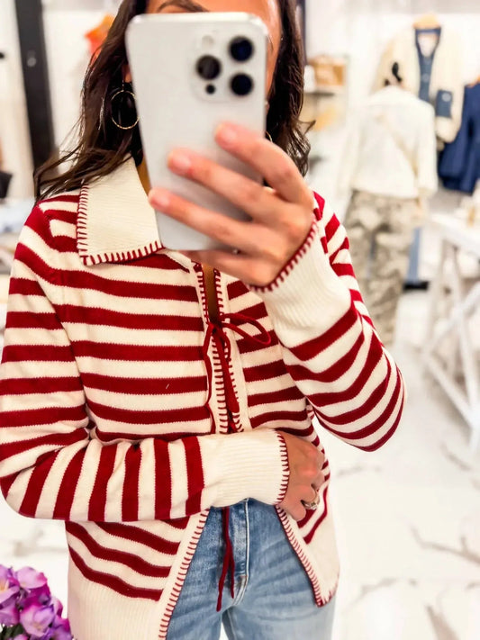 Women's Striped Cardigan