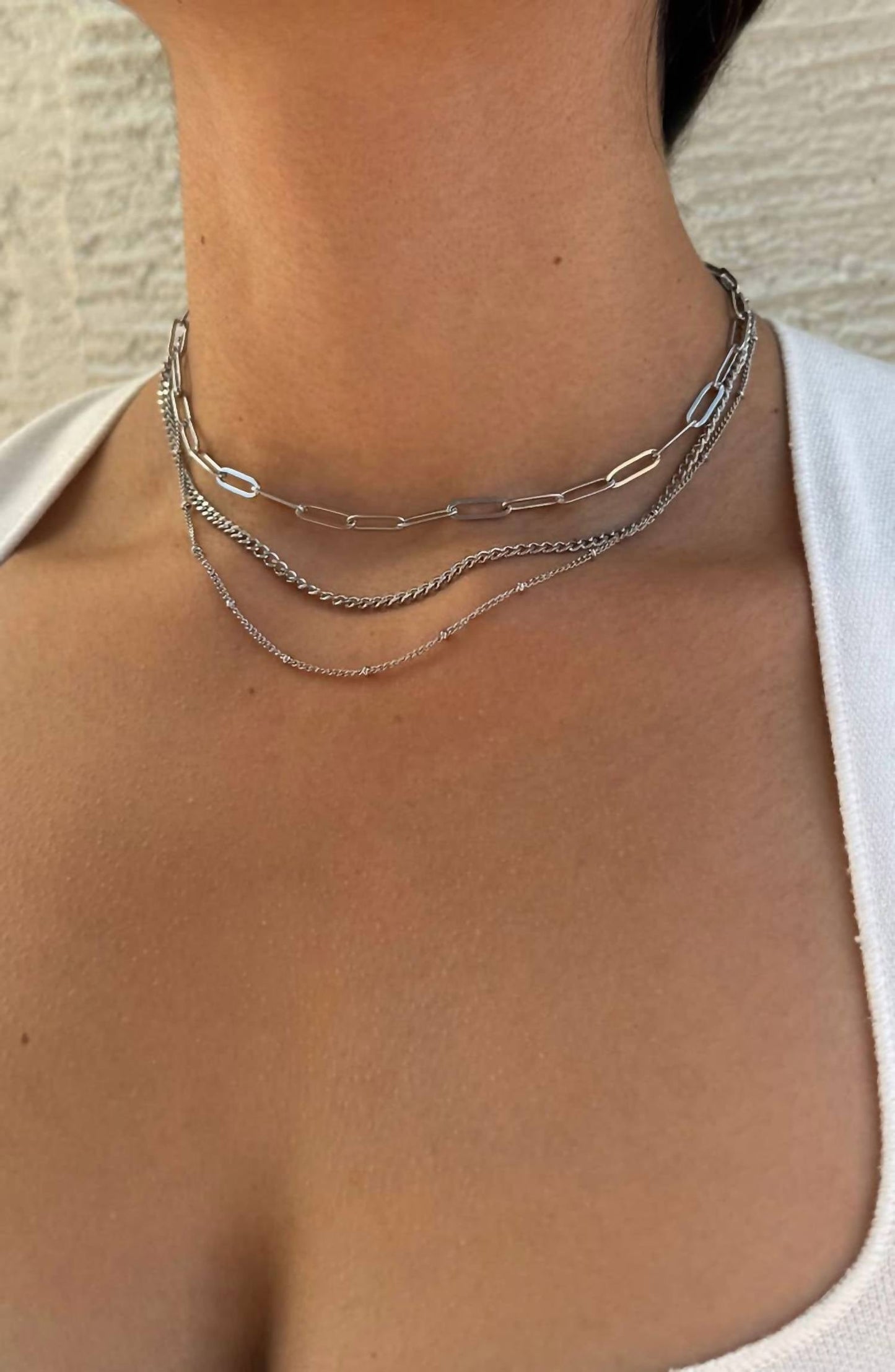 Women's Matte Layered Necklace