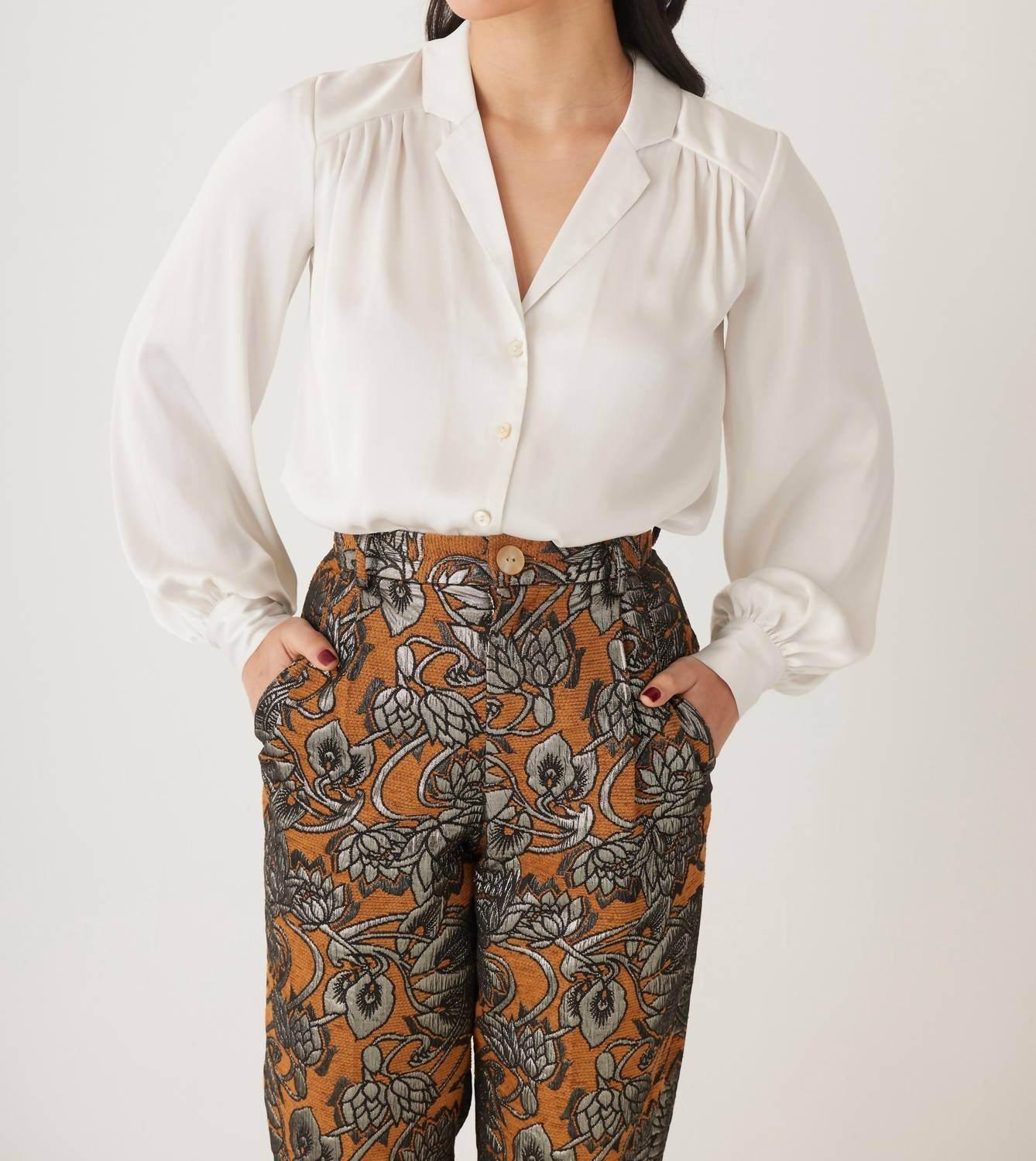 Rose Japanese Charmeuse Blouse