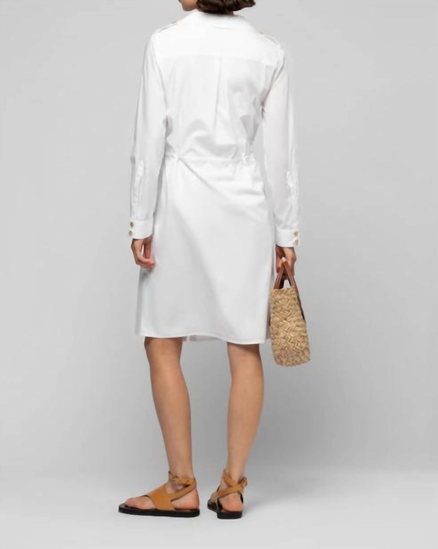 Ramie-Mini-Hemdblusenkleid