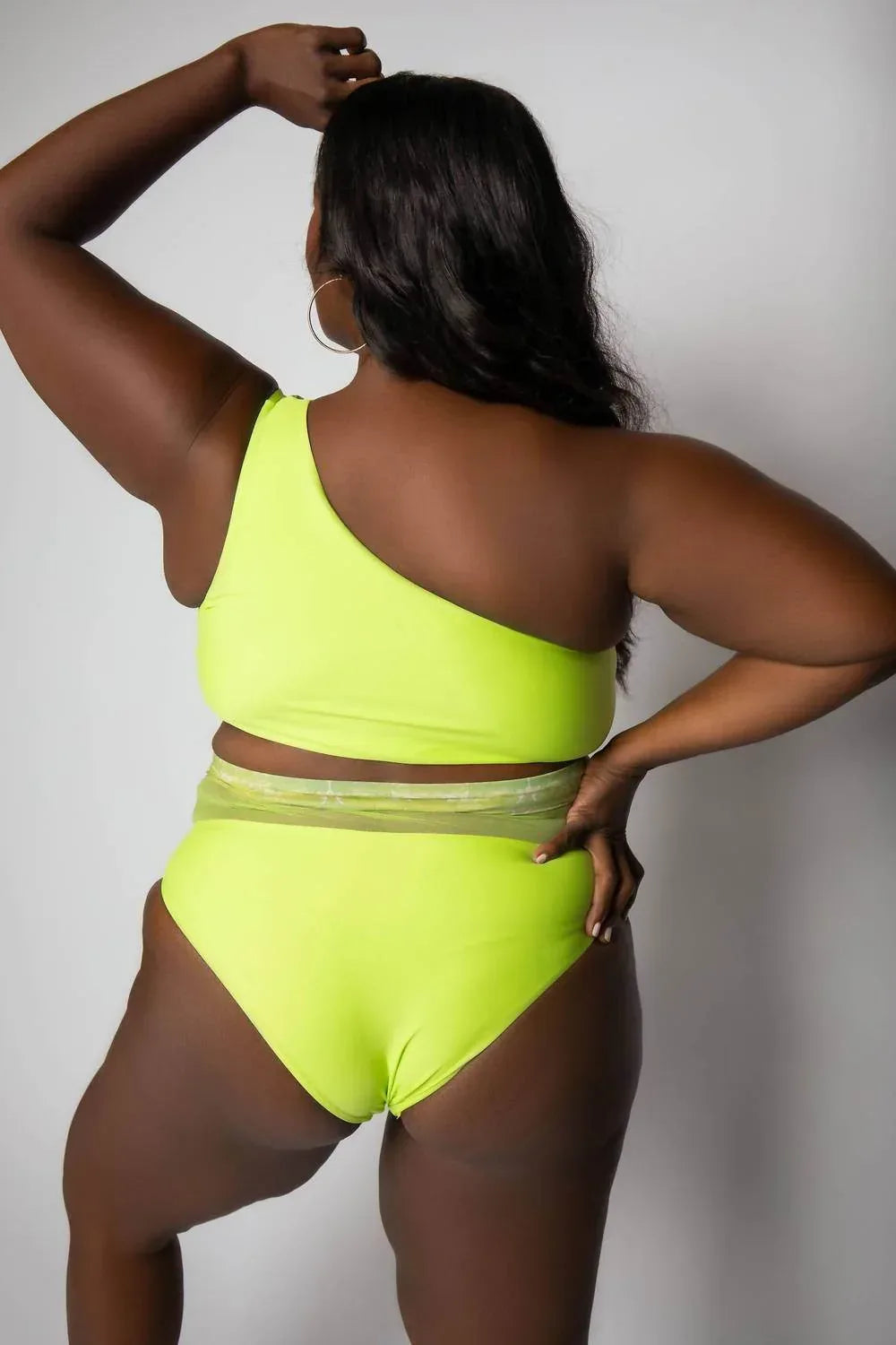 Bay One-Shoulder-Bikini-Oberteil – Große Größen